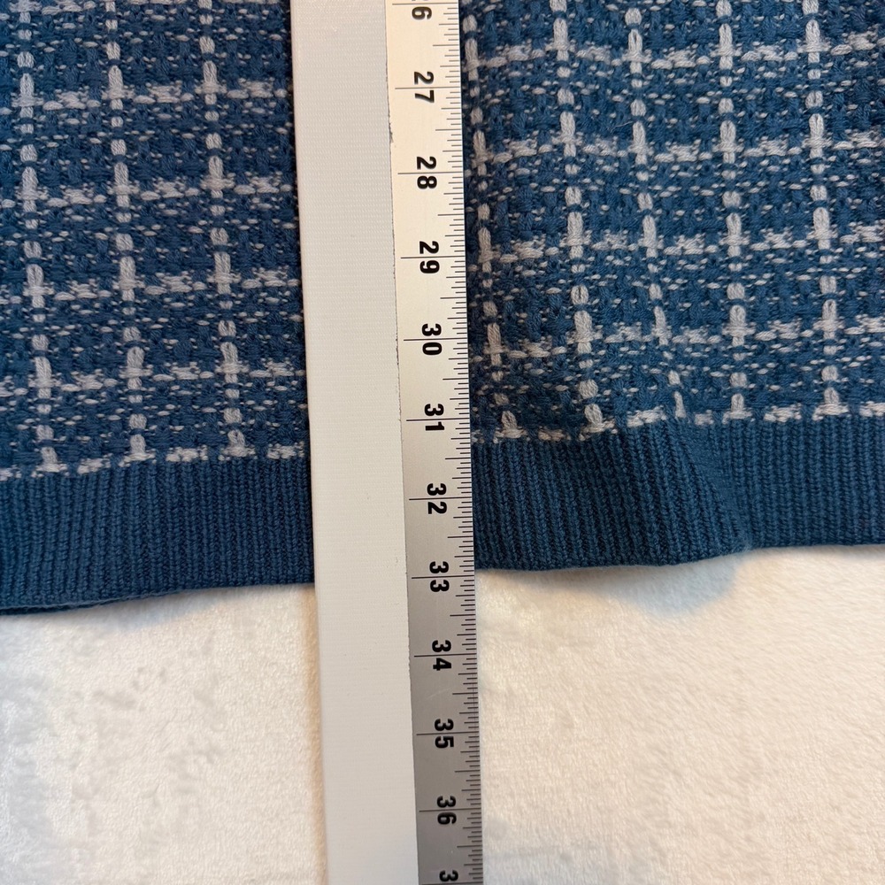 Talbots Pure Merino Wool Cardigan Classic Plaid Button Front M Old Money Capsule - Picture 7 of 7